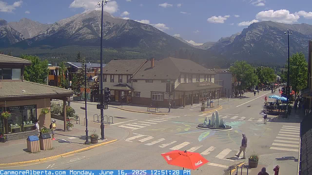 Canmore Downtown Live Cam -  Canmore, Alberta's Rockies, Alberta, Canada