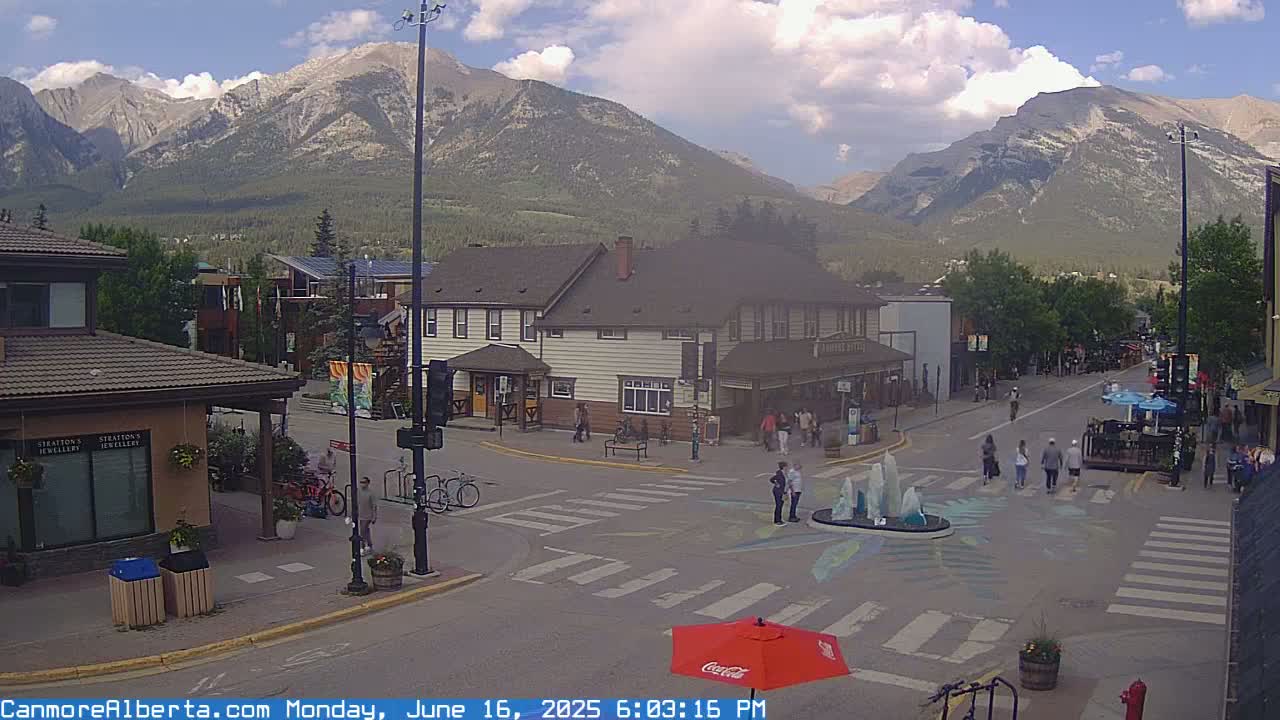 Canmore Downtown Live Cam -  Canmore, Alberta's Rockies, Alberta, Canada