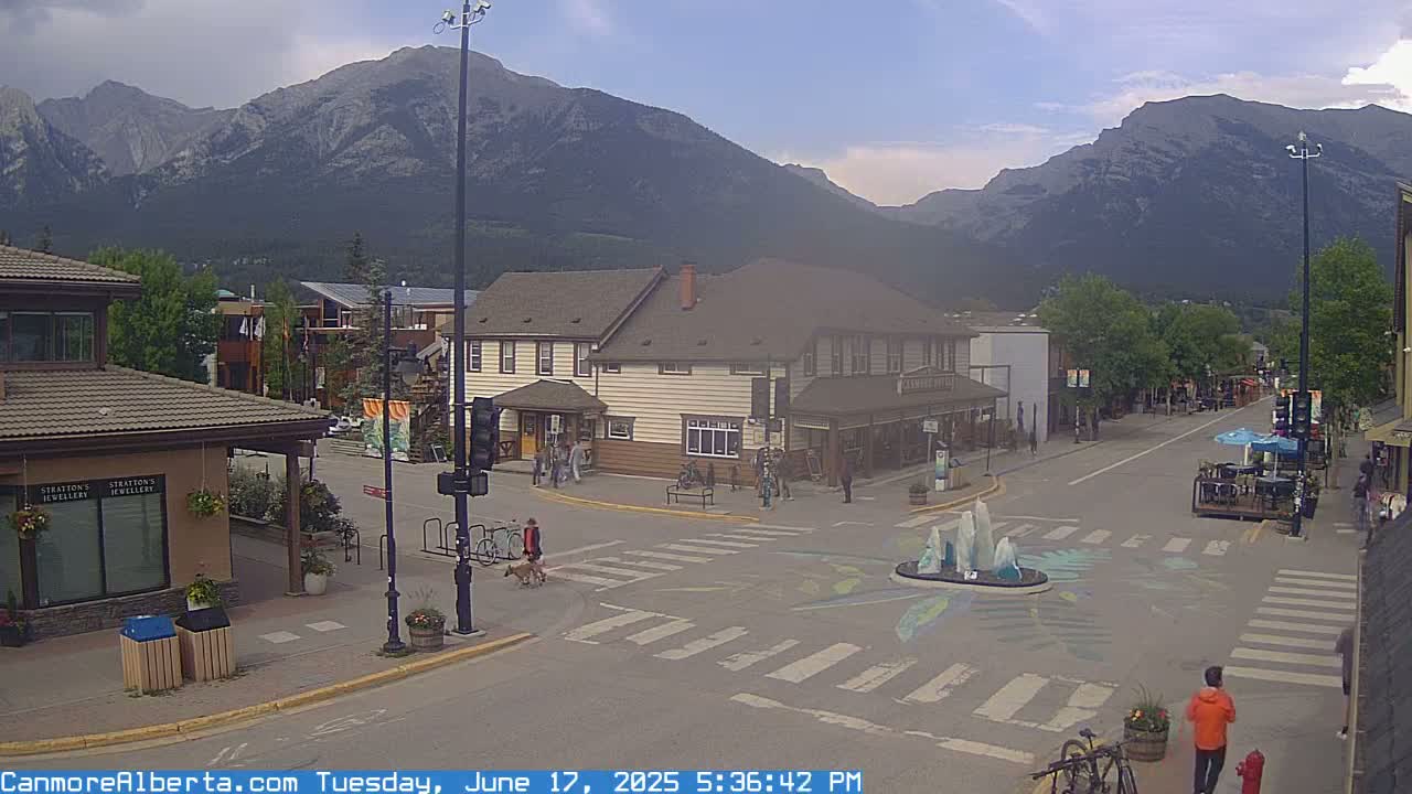 Canmore Downtown Live Cam -  Canmore, Alberta's Rockies, Alberta, Canada