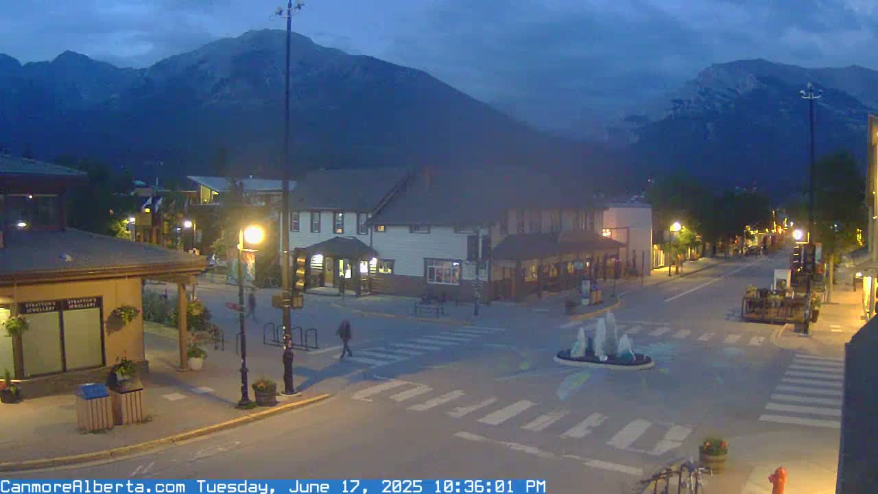 Canmore Downtown Live Cam -  Canmore, Alberta's Rockies, Alberta, Canada