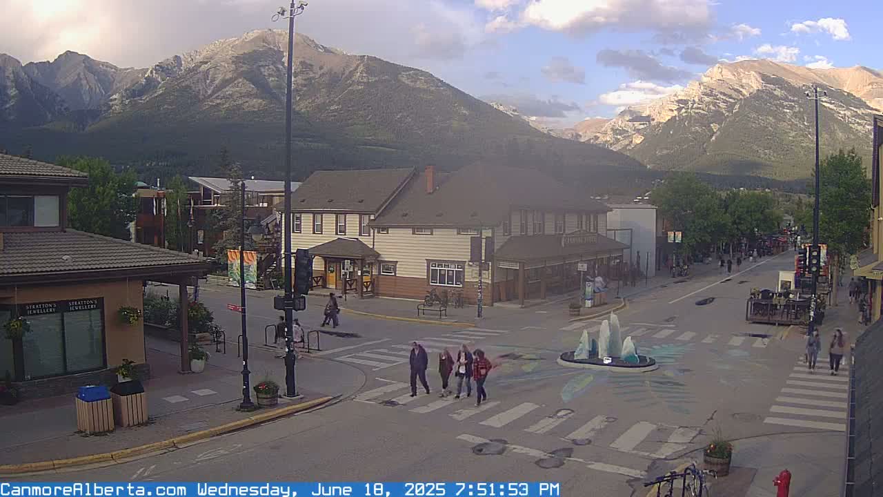 Canmore Downtown Live Cam -  Canmore, Alberta's Rockies, Alberta, Canada