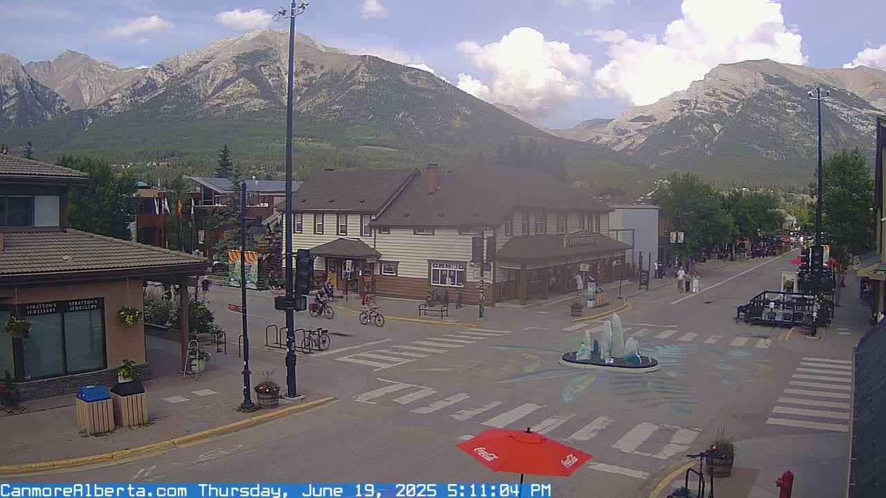 Canmore Downtown Live Cam -  Canmore, Alberta's Rockies, Alberta, Canada