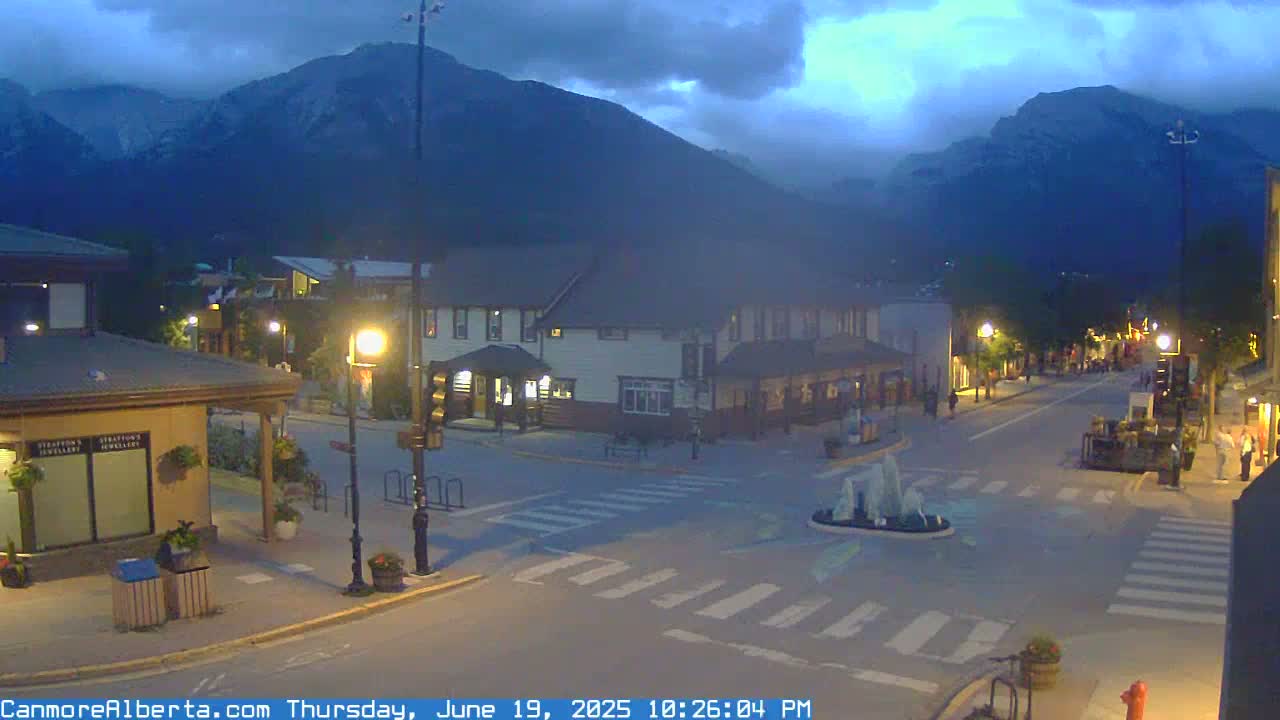 Canmore Downtown Live Cam -  Canmore, Alberta's Rockies, Alberta, Canada