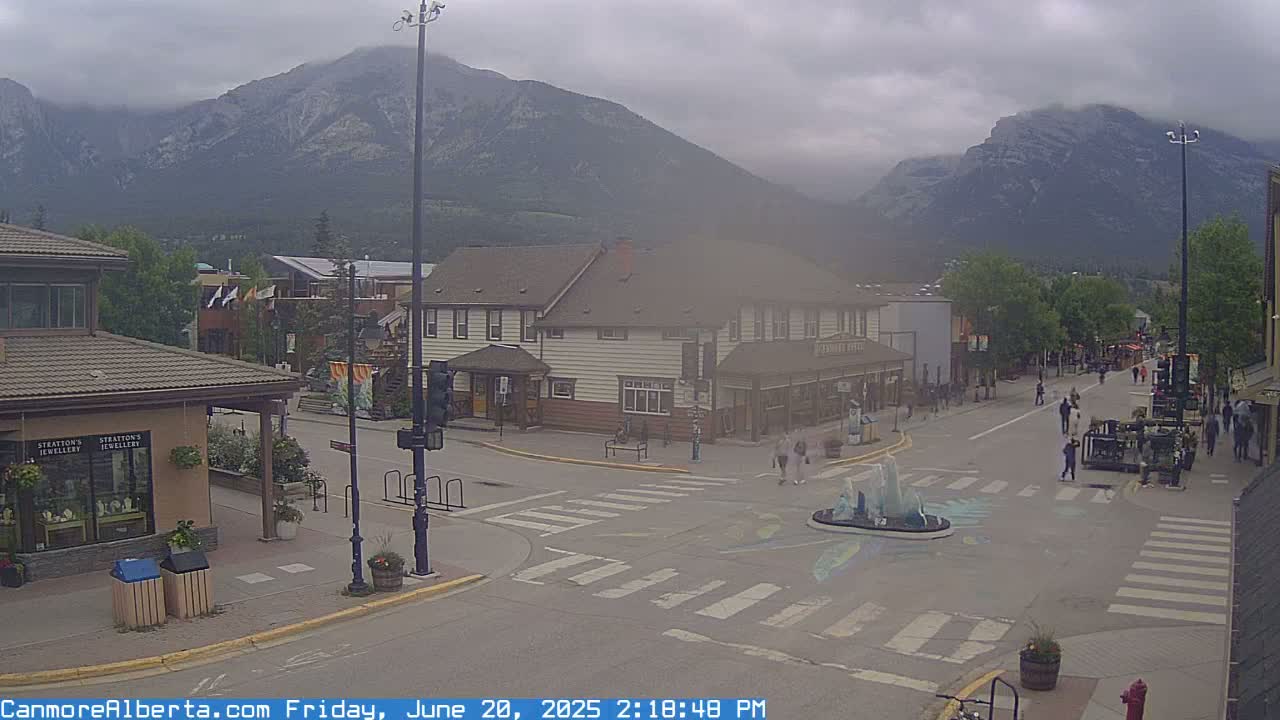 Canmore Downtown Live Cam -  Canmore, Alberta's Rockies, Alberta, Canada
