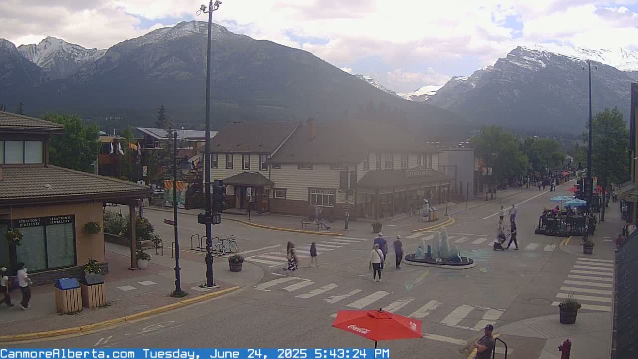 Canmore Downtown Live Cam -  Canmore, Alberta's Rockies, Alberta, Canada