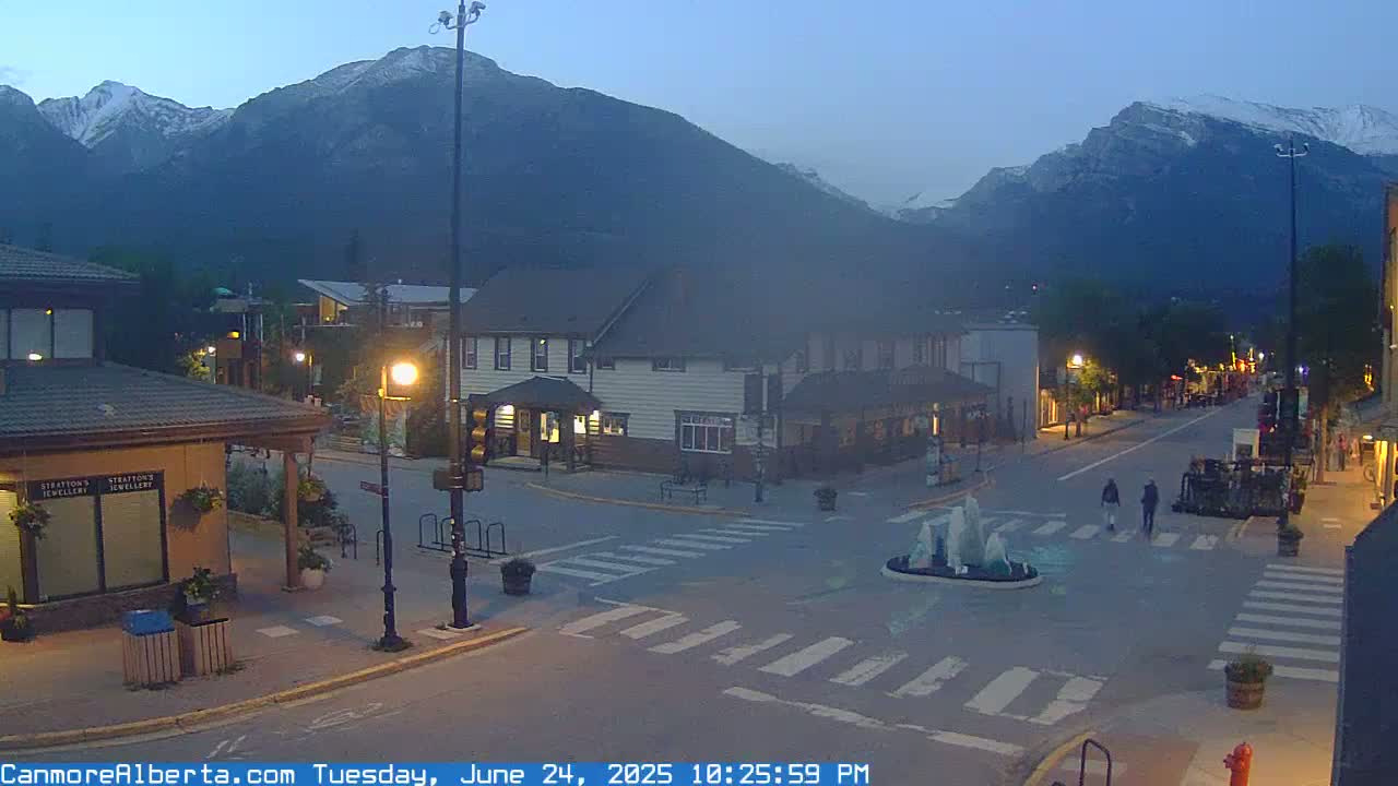 Canmore Downtown Live Cam -  Canmore, Alberta's Rockies, Alberta, Canada