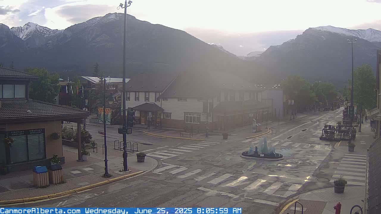 Canmore Downtown Live Cam -  Canmore, Alberta's Rockies, Alberta, Canada