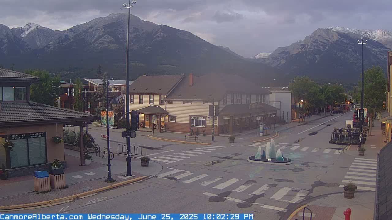 Canmore Downtown Live Cam -  Canmore, Alberta's Rockies, Alberta, Canada