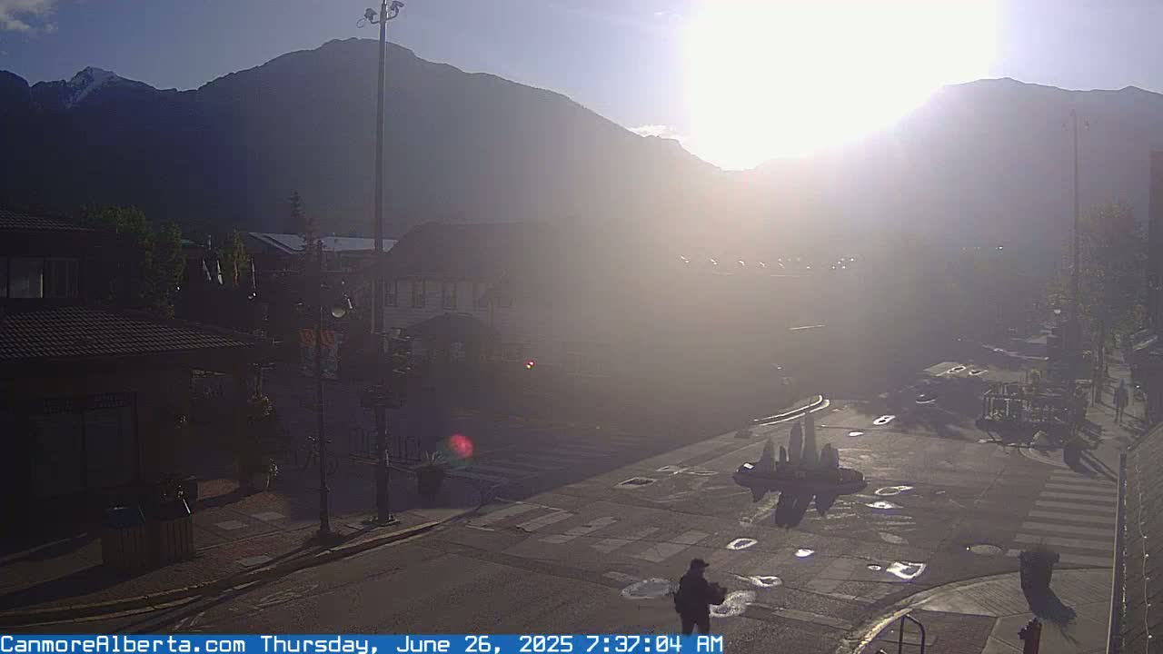 Canmore Downtown Live Cam -  Canmore, Alberta's Rockies, Alberta, Canada