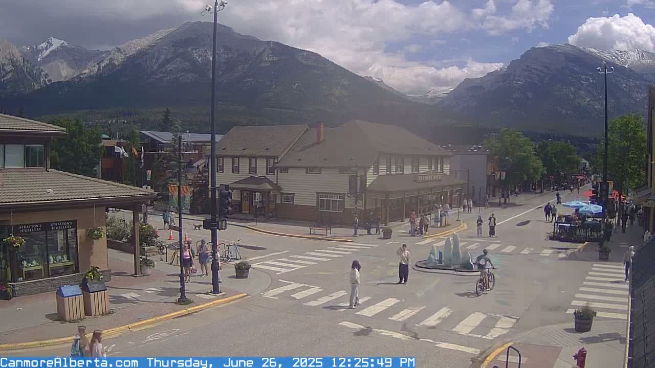 Canmore Downtown Live Cam -  Canmore, Alberta's Rockies, Alberta, Canada