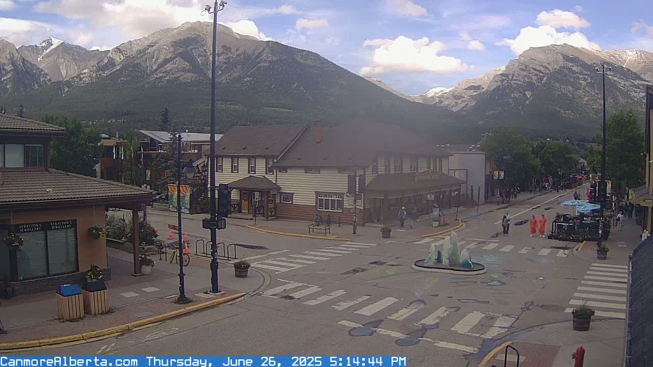 Canmore Downtown Live Cam -  Canmore, Alberta's Rockies, Alberta, Canada