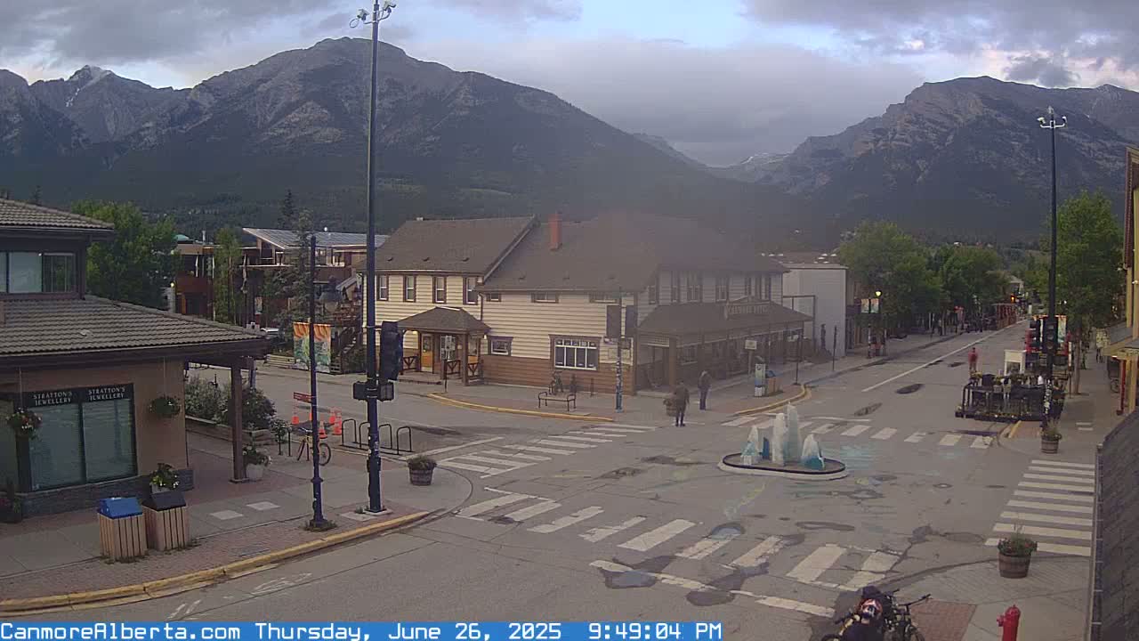 Canmore Downtown Live Cam -  Canmore, Alberta's Rockies, Alberta, Canada