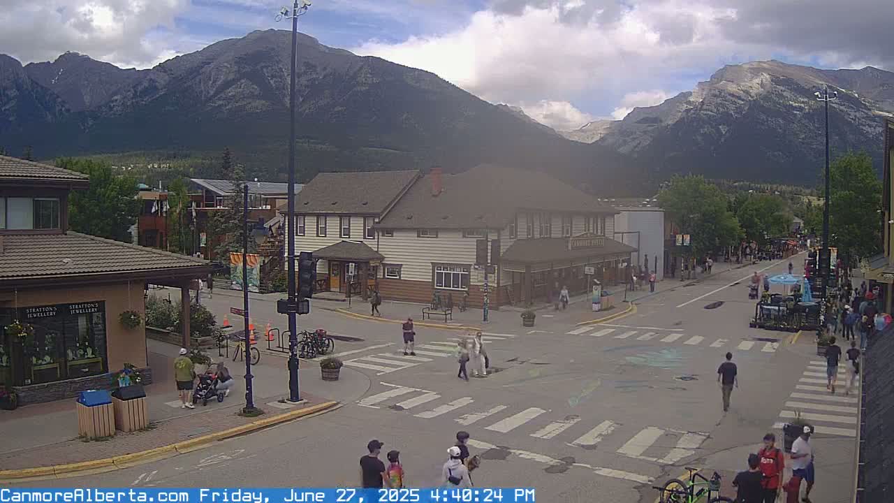 Canmore Downtown Live Cam -  Canmore, Alberta's Rockies, Alberta, Canada