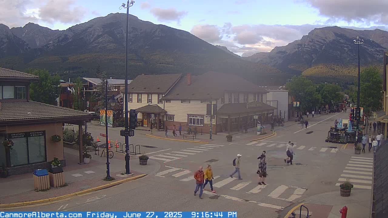 Canmore Downtown Live Cam -  Canmore, Alberta's Rockies, Alberta, Canada