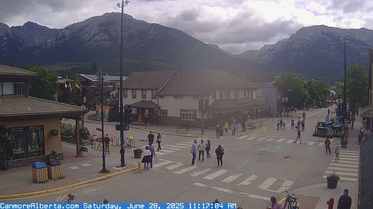 Canmore Downtown Live Cam -  Canmore, Alberta's Rockies, Alberta, Canada