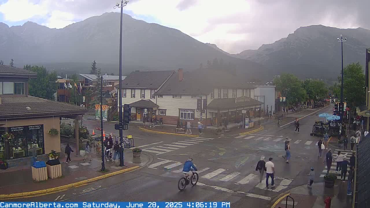 Canmore Downtown Live Cam -  Canmore, Alberta's Rockies, Alberta, Canada