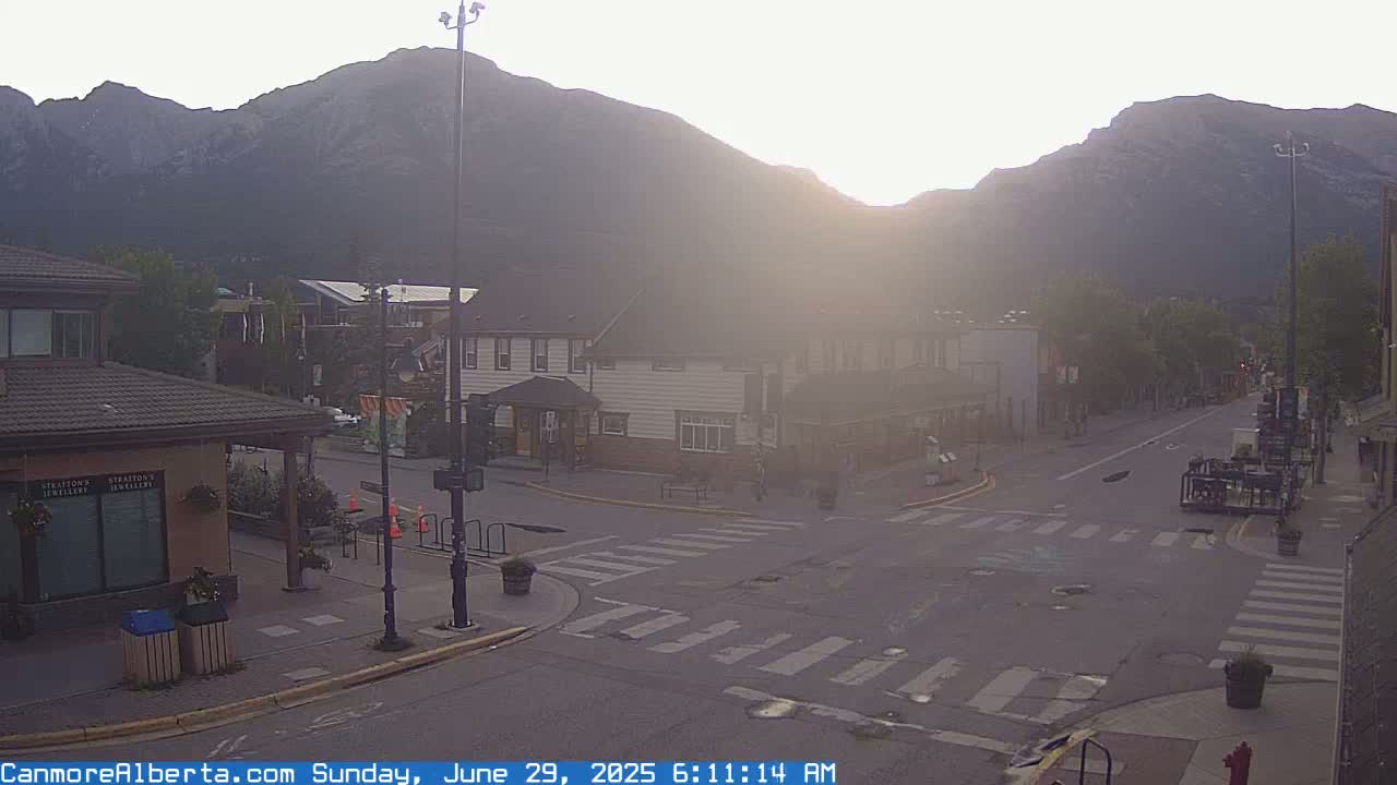Canmore Downtown Live Cam -  Canmore, Alberta's Rockies, Alberta, Canada