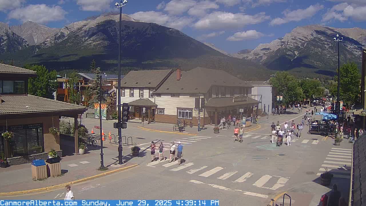 Canmore Downtown Live Cam -  Canmore, Alberta's Rockies, Alberta, Canada