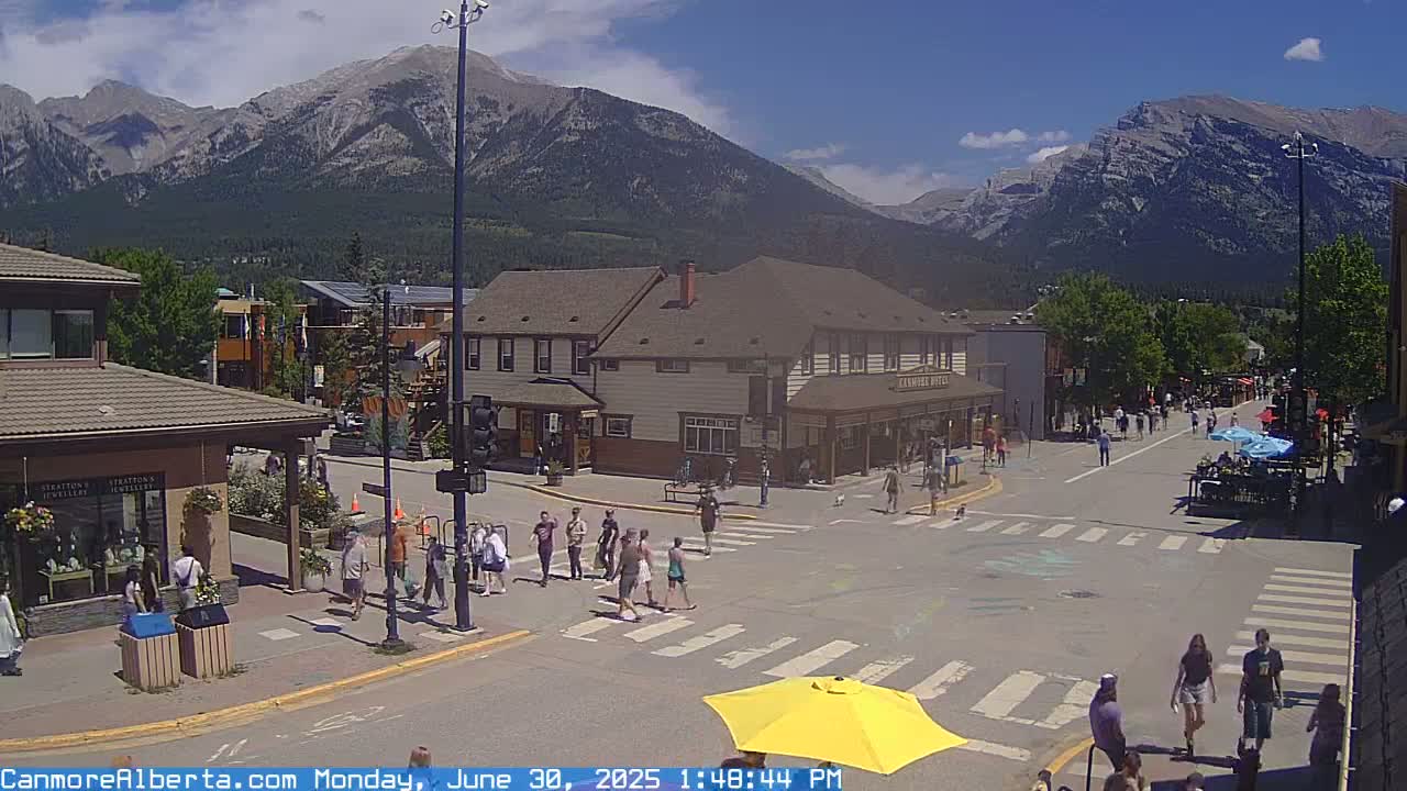 Canmore Downtown Live Cam -  Canmore, Alberta's Rockies, Alberta, Canada