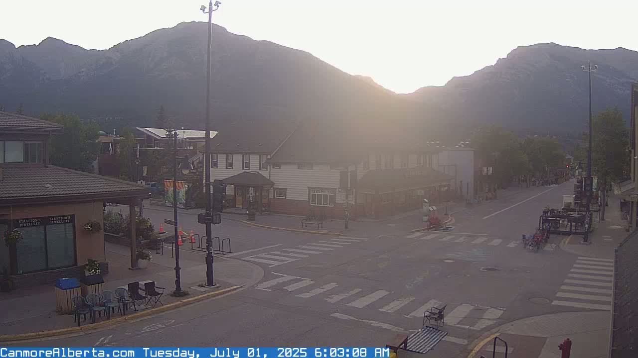 Canmore Downtown Live Cam -  Canmore, Alberta's Rockies, Alberta, Canada