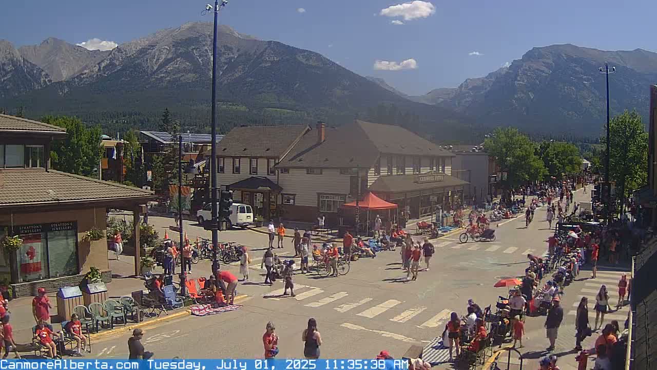 Canmore Downtown Live Cam -  Canmore, Alberta's Rockies, Alberta, Canada