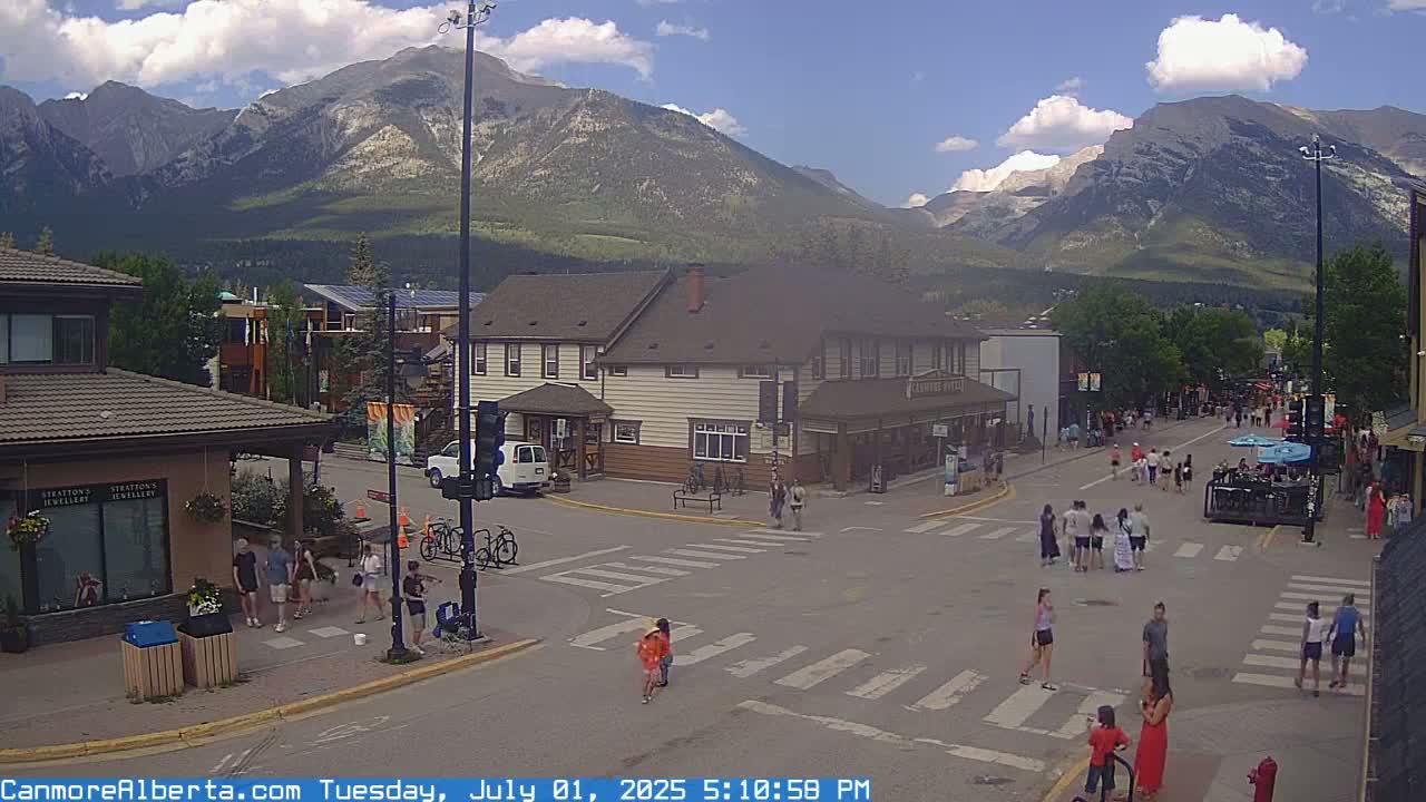 Canmore Downtown Live Cam -  Canmore, Alberta's Rockies, Alberta, Canada