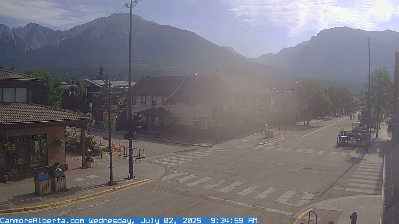 Canmore Downtown Live Cam -  Canmore, Alberta's Rockies, Alberta, Canada