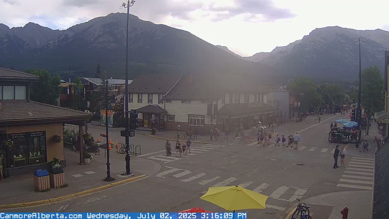 Canmore Downtown Live Cam -  Canmore, Alberta's Rockies, Alberta, Canada