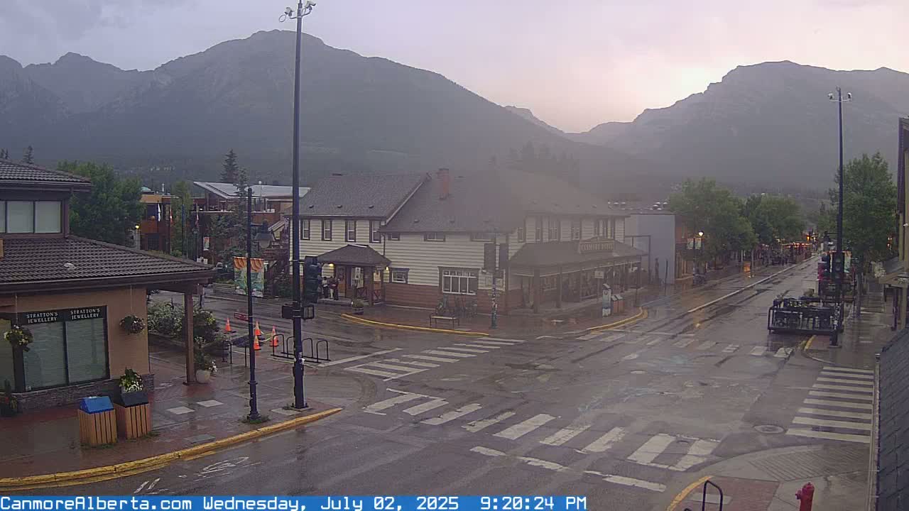 Canmore Downtown Live Cam -  Canmore, Alberta's Rockies, Alberta, Canada