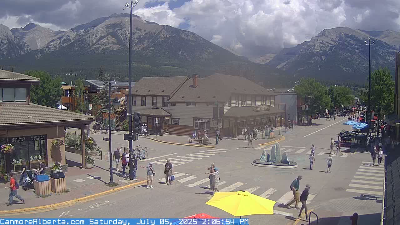 Canmore Downtown Live Cam -  Canmore, Alberta's Rockies, Alberta, Canada