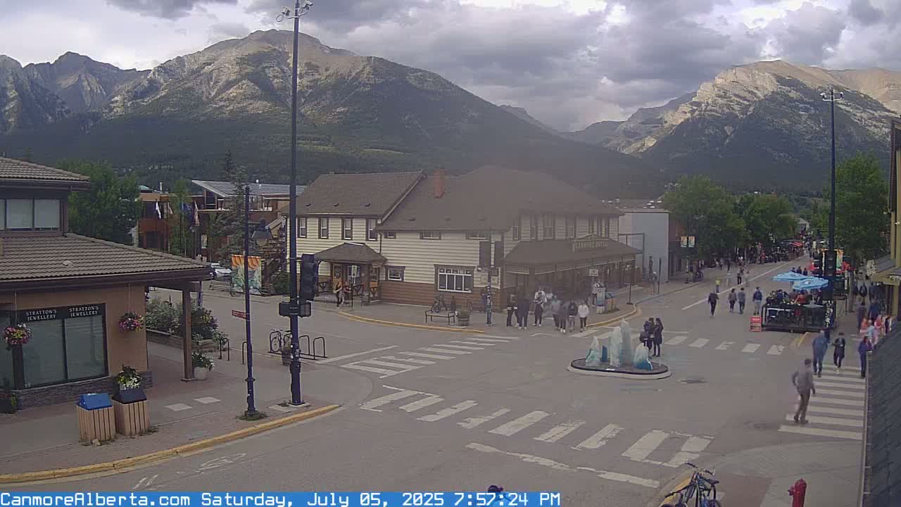 Canmore Downtown Live Cam -  Canmore, Alberta's Rockies, Alberta, Canada