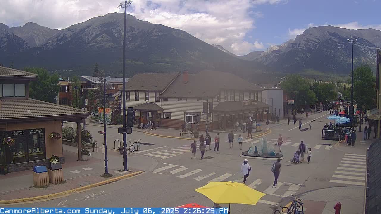 Canmore Downtown Live Cam -  Canmore, Alberta's Rockies, Alberta, Canada