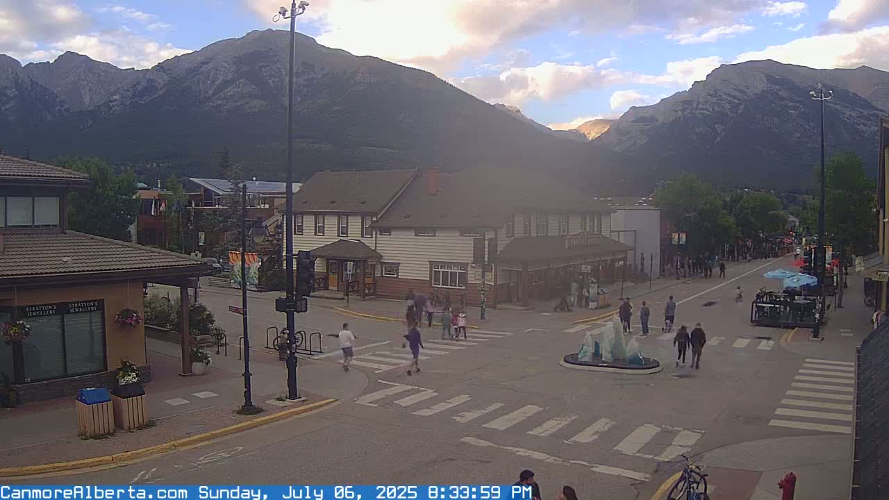 Canmore Downtown Live Cam -  Canmore, Alberta's Rockies, Alberta, Canada