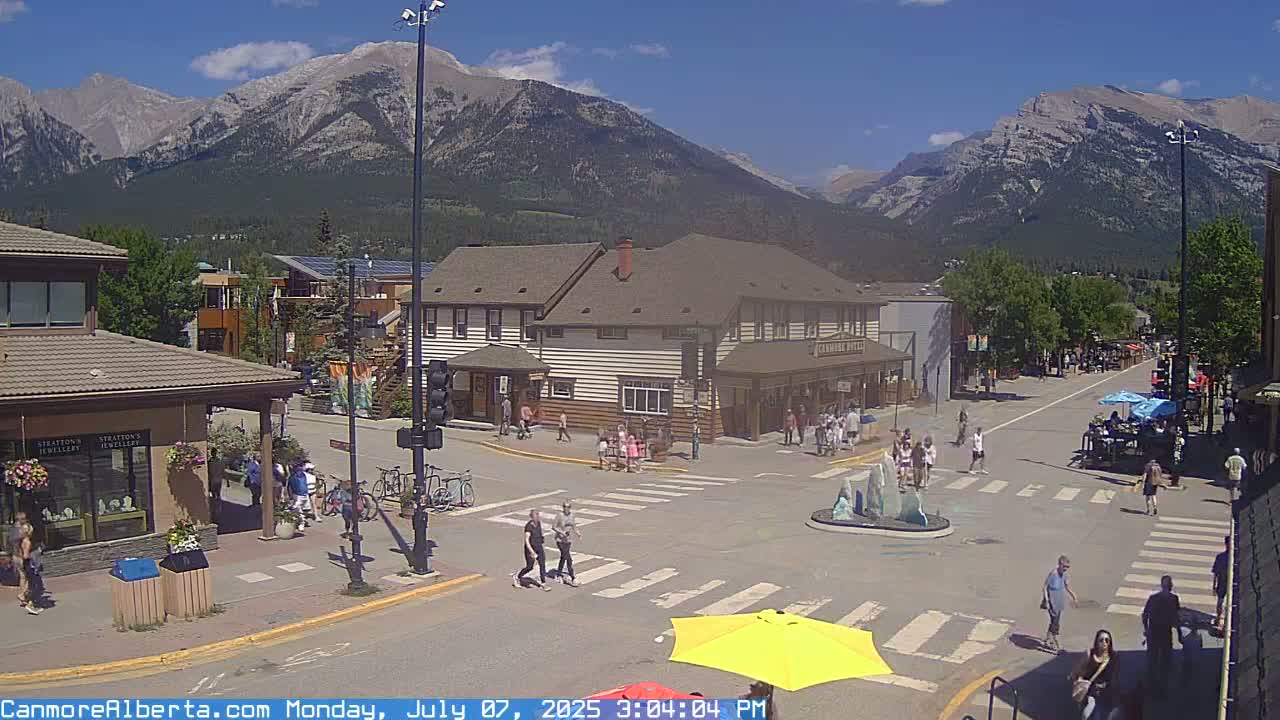 Canmore Downtown Live Cam -  Canmore, Alberta's Rockies, Alberta, Canada