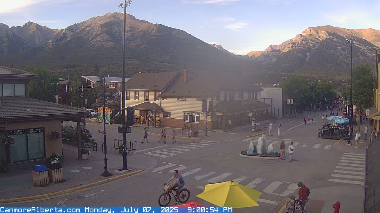 Canmore Downtown Live Cam -  Canmore, Alberta's Rockies, Alberta, Canada