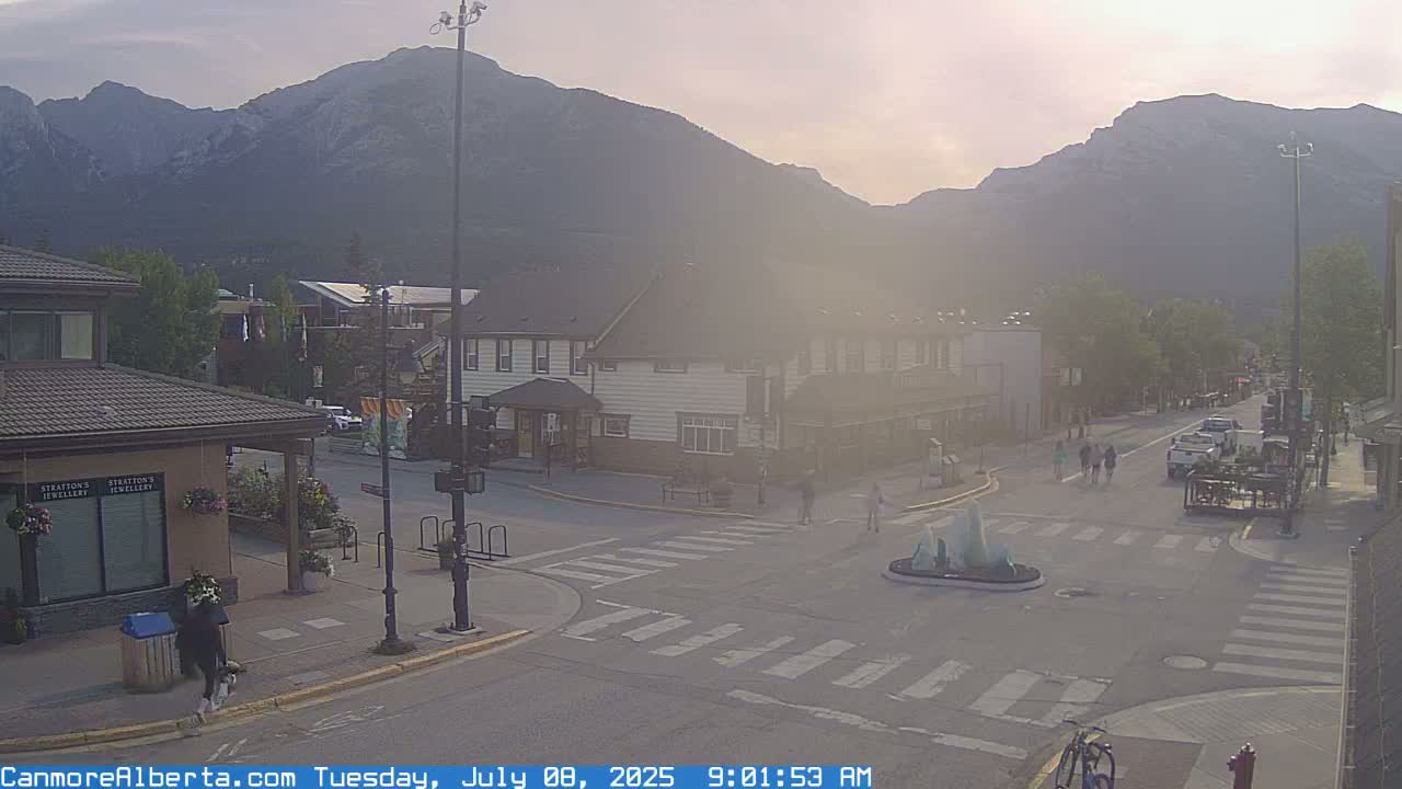 Canmore Downtown Live Cam -  Canmore, Alberta's Rockies, Alberta, Canada