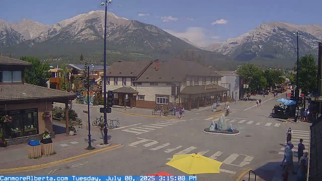 Canmore Downtown Live Cam -  Canmore, Alberta's Rockies, Alberta, Canada