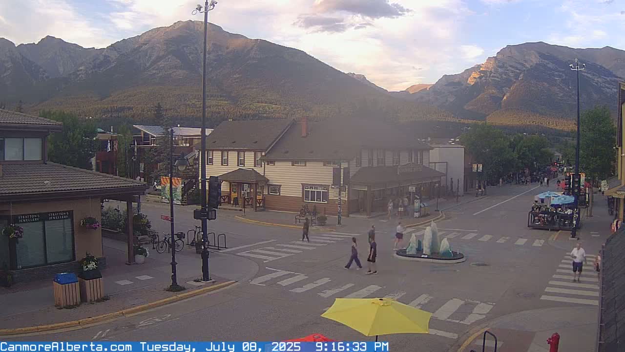 Canmore Downtown Live Cam -  Canmore, Alberta's Rockies, Alberta, Canada