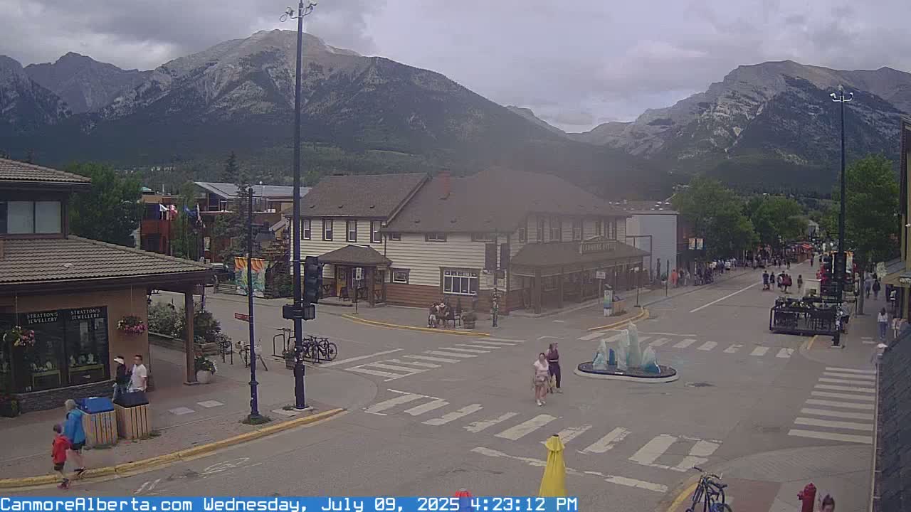 Canmore Downtown Live Cam -  Canmore, Alberta's Rockies, Alberta, Canada