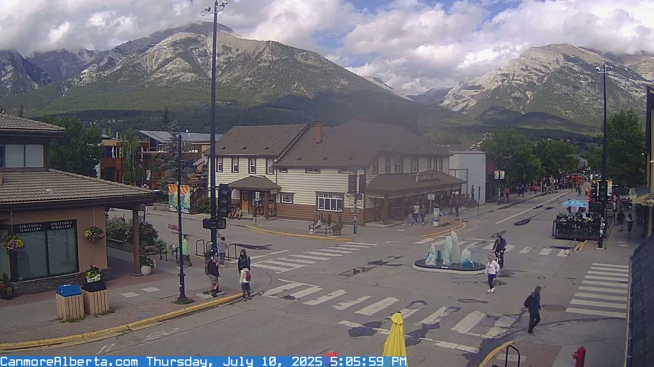 Canmore Downtown Live Cam -  Canmore, Alberta's Rockies, Alberta, Canada