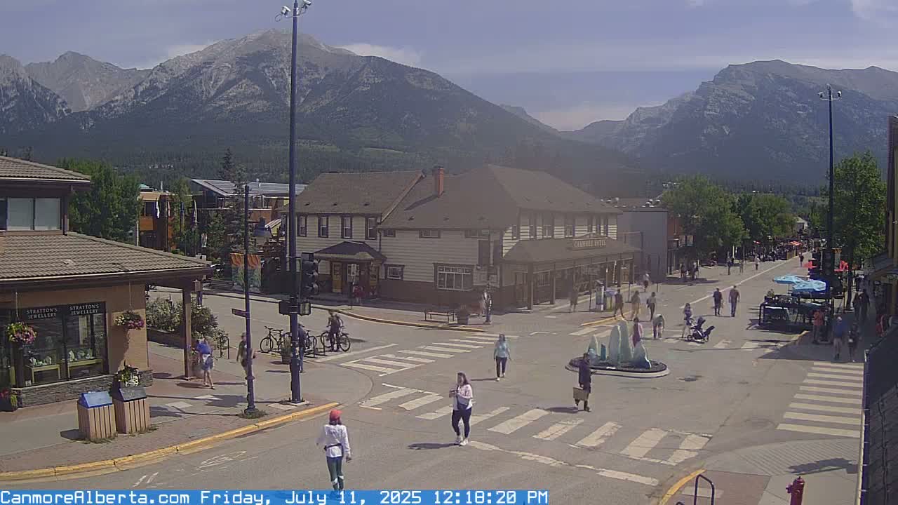 Canmore Downtown Live Cam -  Canmore, Alberta's Rockies, Alberta, Canada