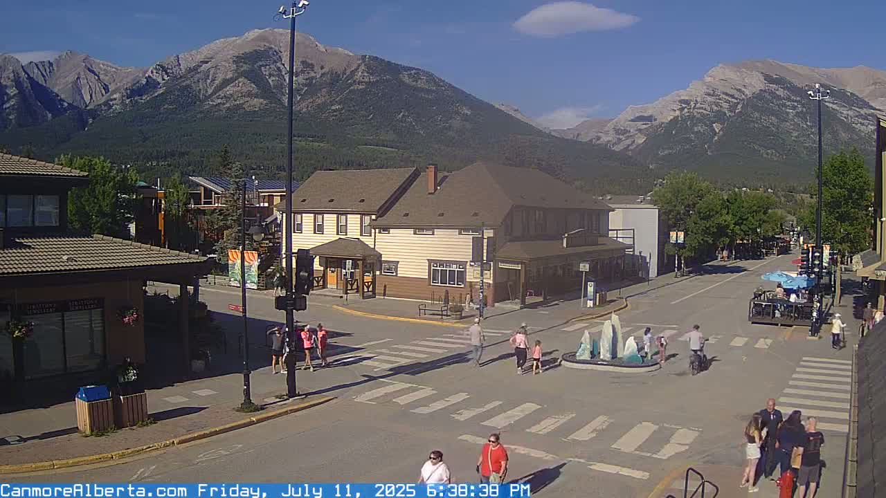 Canmore Downtown Live Cam -  Canmore, Alberta's Rockies, Alberta, Canada