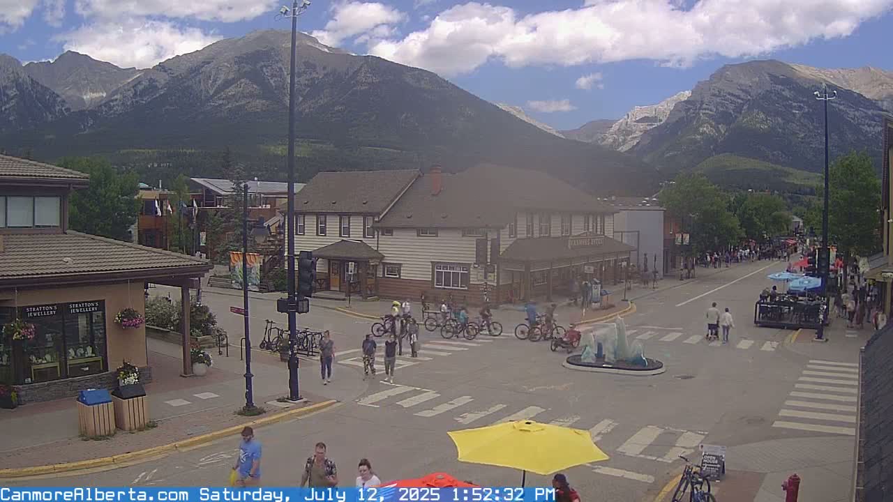 Canmore Downtown Live Cam -  Canmore, Alberta's Rockies, Alberta, Canada