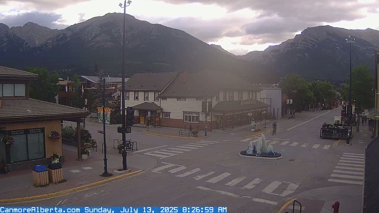 Canmore Downtown Live Cam -  Canmore, Alberta's Rockies, Alberta, Canada