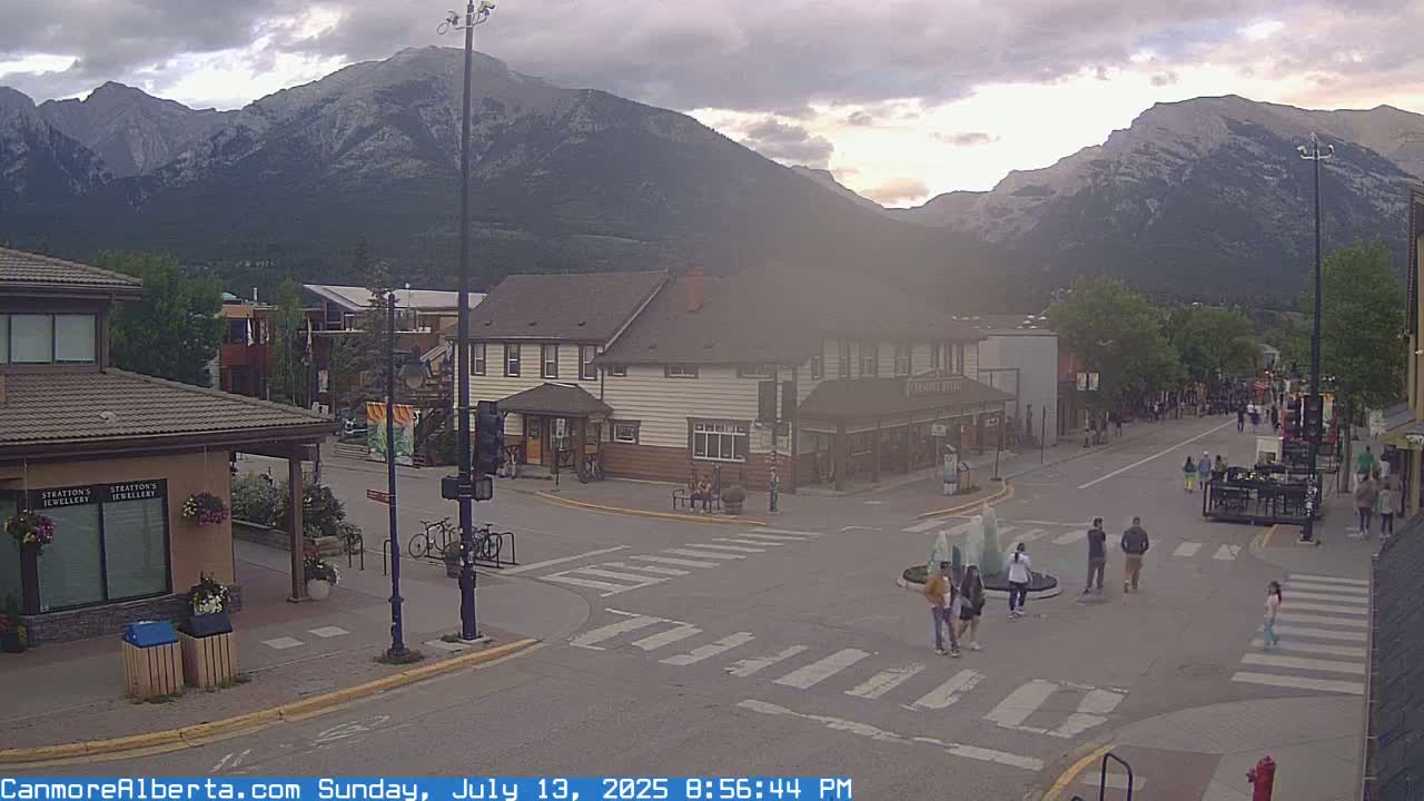 Canmore Downtown Live Cam -  Canmore, Alberta's Rockies, Alberta, Canada