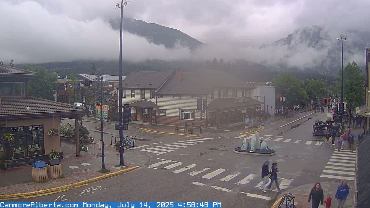 Canmore Downtown Live Cam -  Canmore, Alberta's Rockies, Alberta, Canada