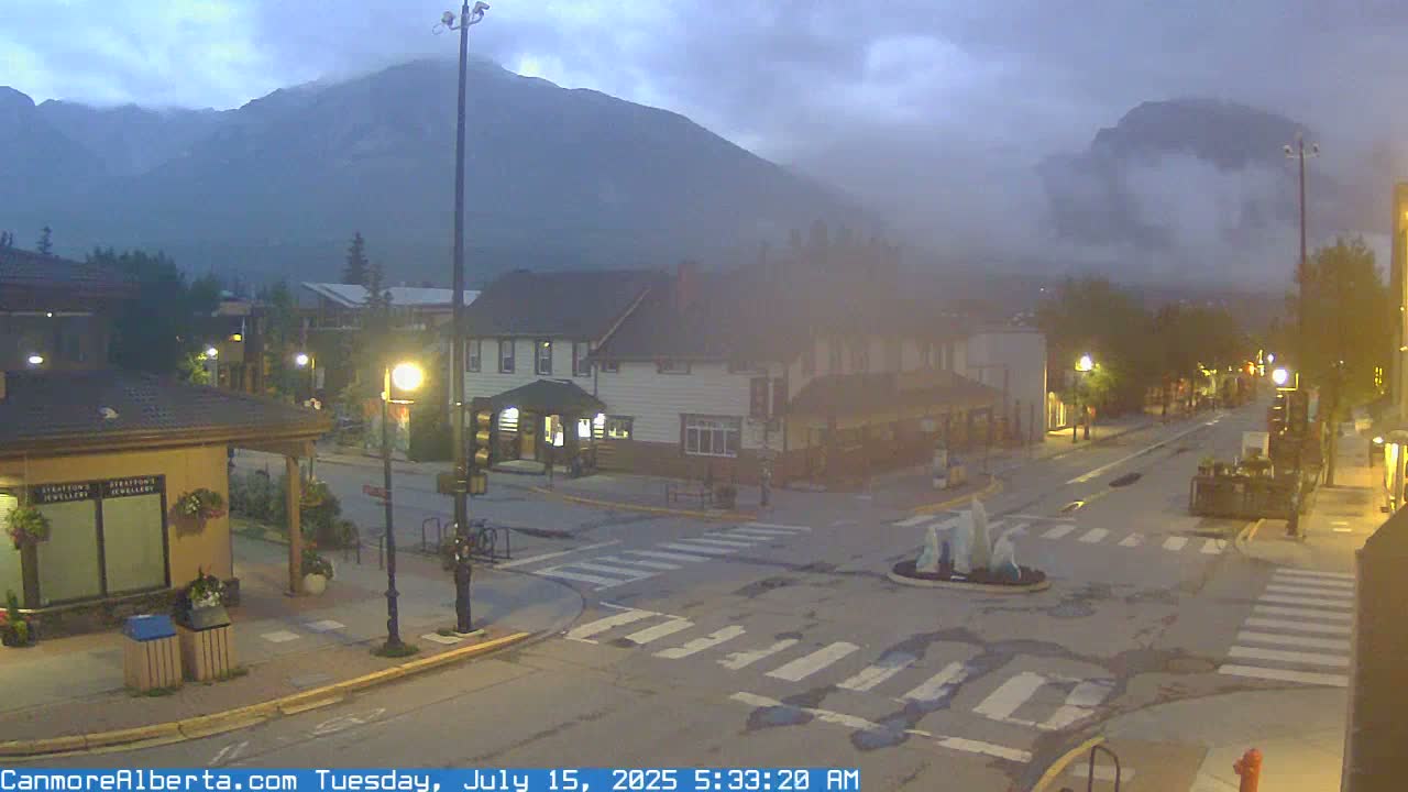 Canmore Downtown Live Cam -  Canmore, Alberta's Rockies, Alberta, Canada