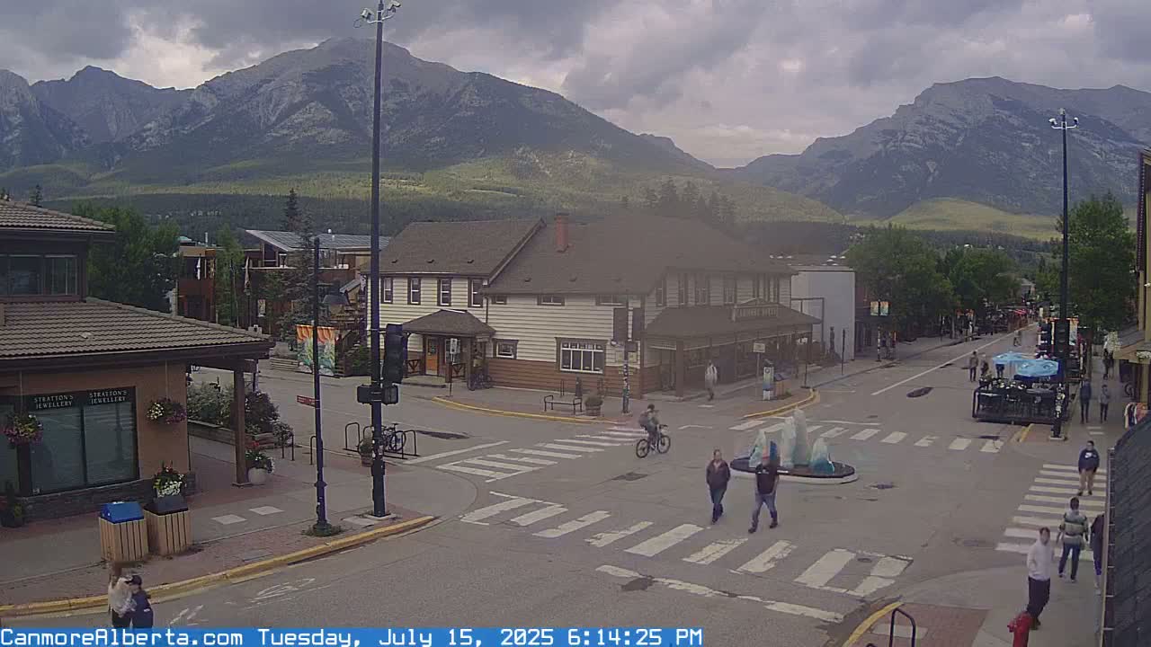 Canmore Downtown Live Cam -  Canmore, Alberta's Rockies, Alberta, Canada
