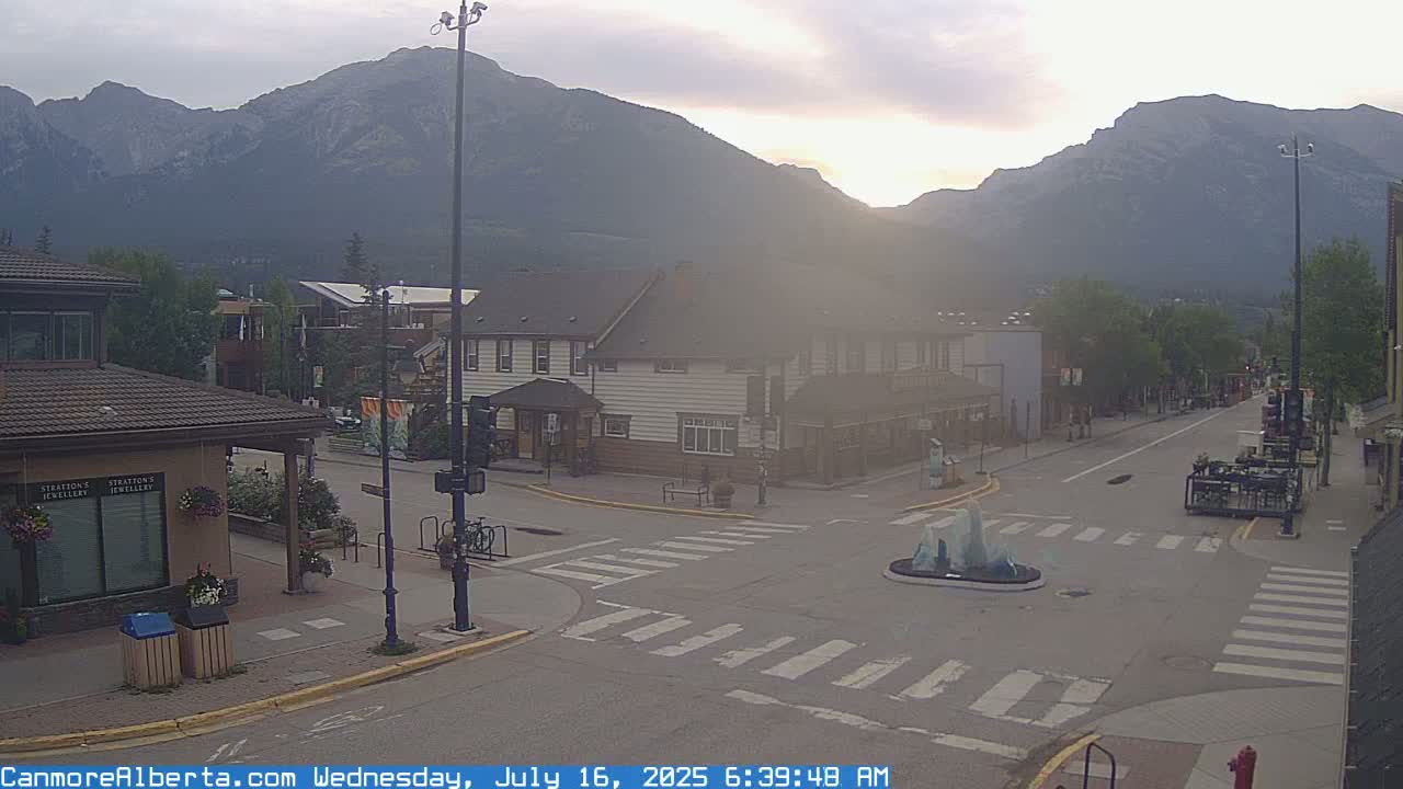 Canmore Downtown Live Cam -  Canmore, Alberta's Rockies, Alberta, Canada