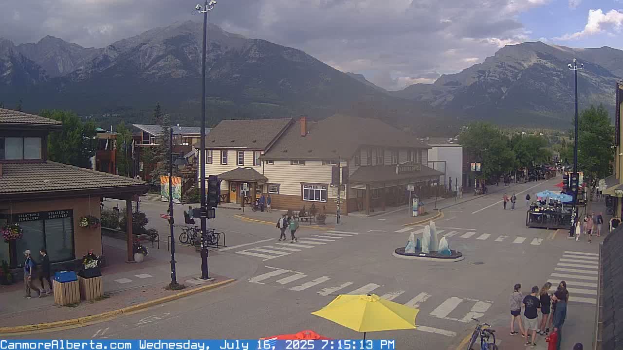 Canmore Downtown Live Cam -  Canmore, Alberta's Rockies, Alberta, Canada